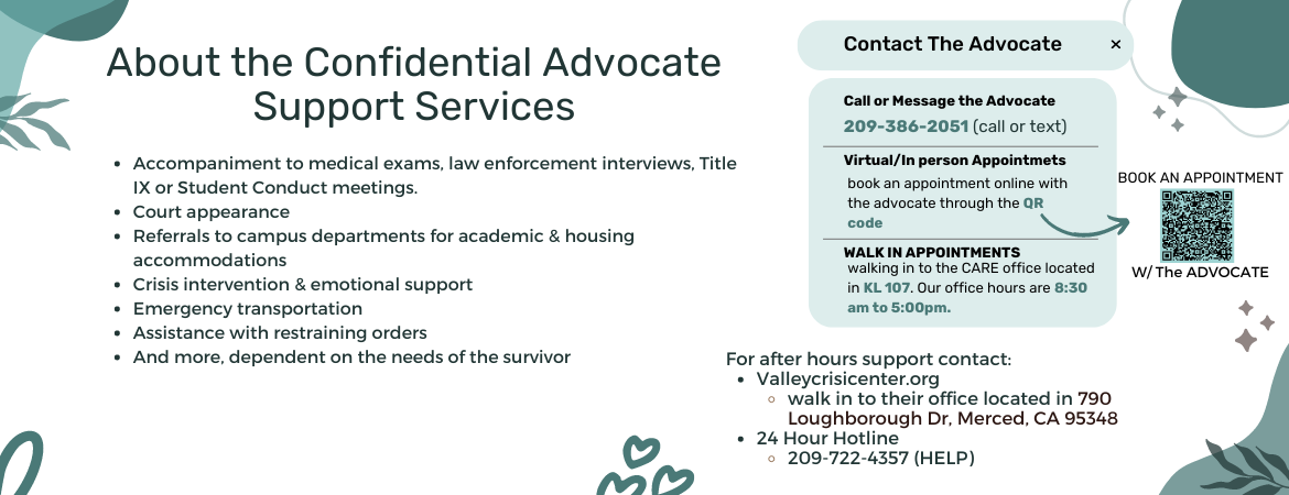 About the Confidential Advocate Support Services